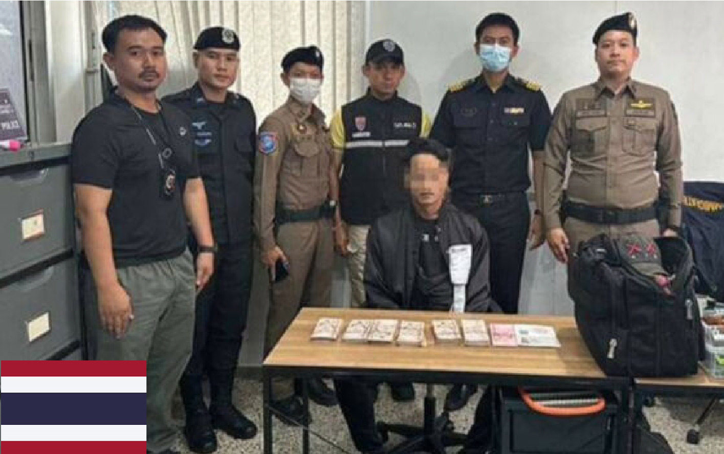 タイ　国境を越えようとしたカンボジア人現金密輸業者を逮捕